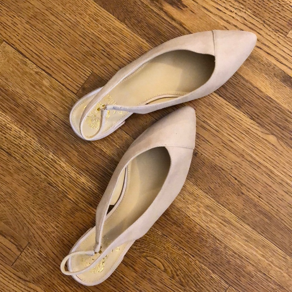 VINCE CAMUTO Beige Suede Jasenia Flats - Picture 6 of 6